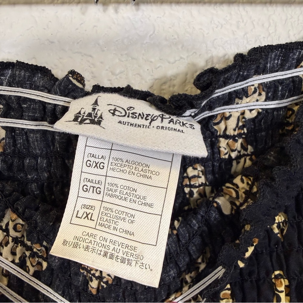 Disney Black Strapless Dress with leopard print Mickey Print - Picture 7 of 7